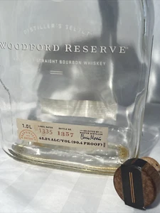 Woodford Reserve Distillers's Select KY BOURBON leer; 1 LITER unspülte Man Cave - Bild 1 von 6