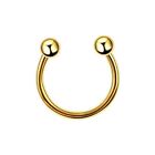 2x Gold HORSESHOE BARBELL RING SEPTUM EAR TRAGUS SURGICAL STEEL LIP 4m-1.2m*8m