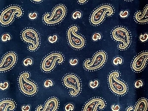 Vintage House ‘N Home Drapery Upholstery Fabric NEW Navy Paisley 3.5+ Yards - Picture 1 of 9