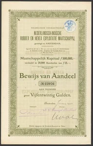 Netherlandsch Indies: Nederlandsch-Indische Rubber en Hevea Exploitatie Maatsch... - Imagen 1 de 1