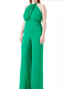 Pinko Damen weicher ultraleichter fließender Anzug Freizeitkleid UK XL grün UVP 160£ - Bild 1 von 2