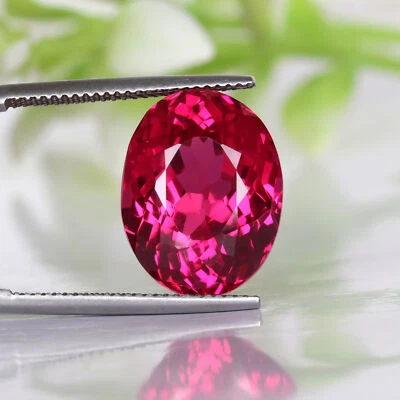 Lab Created Sri Lanka Red Color Ruby Oval Cut 23 Carat Gemstone for Jewelry - Image 1 of 4