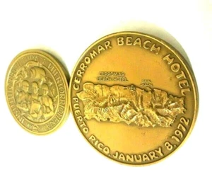 Medalla CERROMAR BEACH Hotel casino CB Dorado PUERTO RICO medal token ficha coin - Picture 1 of 6