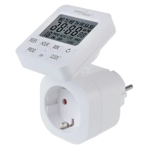 Zeitschaltuhr Timer LCD Zeitschalter Steckdose / Weiß / 16A / IP20 / 3680W - Bild 1 von 12