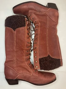 Wolverine 1883 1000 Mile Celeste lace-up boot-faux fur/ leather SZ 7 - Picture 1 of 11
