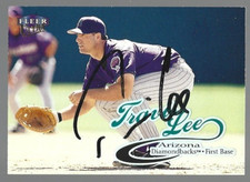 1999 Fleer Ultra Baseball #98 Travis Lee IP autograph signed card
