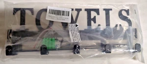 Over The Door Hooks, Towel Holder for Bathroom, Mount 5 hooks, Black - Picture 1 of 3