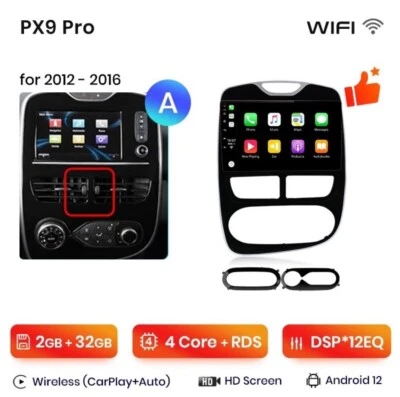 Autoradio Per Renault Clio 4 2012-2015 2G+32GB CarPlay-AndroidAuto Wireless. - Immagine 1 di 4
