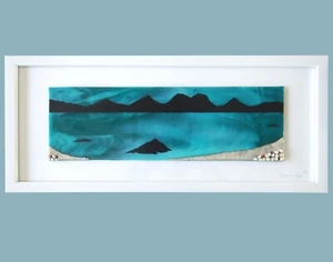 Handgefertigtes Original Schmelzglasbild "Paps of Jura". - Bild 1 von 5