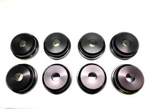 REAR CRADLE SUBFRAME SOLID BUSH KIT blk BILLET for Nissan 300ZX Z32 07/89-03/97 - Picture 1 of 4