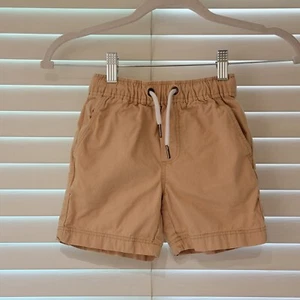 Tommy Bahama Drawstring Cotton Shorts Boys Size XS 4 Khaki Tan Elastic Waist - Picture 1 of 5
