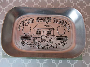 New Wilton Armetale Home Sweet Home Large Bread Plate Tray Platter - Picture 1 of 6