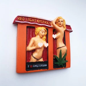 Amsterdam Red Light Qistrict Sexy Girl Fridge Magnets - Picture 1 of 6
