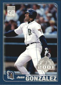 2001 Topps Opening Day Baseball Juan Gonzalez Detroit Tigers #9 soft corners