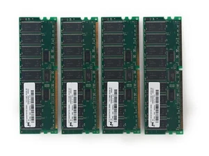 Micron/Dell 2GB DDR 266Mhz set (4X 512MB) PC2100R-25330-B2 (MT18VDDT6472G-265B1) - Picture 1 of 2