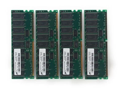 Micron/Dell 2GB DDR 266Mhz Set (4X 512MB) PC2100R-25330-B2 (MT18VDDT6472G-265B1) Foto 1 de 2