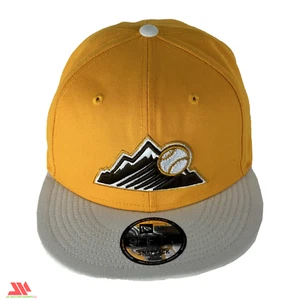 New Era Men's Hat Colorado Rockies 9FIFTY Cap Tiramisu Snapback Cap Gold - Picture 1 of 8