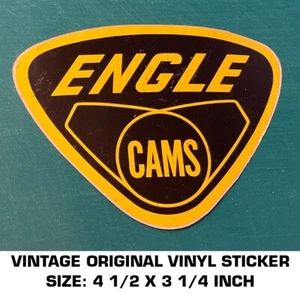 ENGLE CAMS VINTAGE ORIGINAL VINYL STICKER DECAL - VINTAGE DRAG RACING - NHRA - Picture 1 of 2