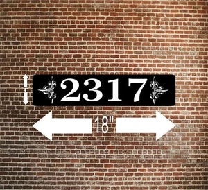 Letrero personalizado de dirección de hogar aluminio 4"" x 18"" personalizado número de casa letrero de placa - Imagen 1 de 8