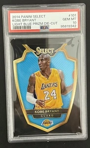 2014 Panini Select Kobe Bryant Light Blue Prizm Die-Cut #10 GEM MT PSA 10 /199 - Picture 1 of 2