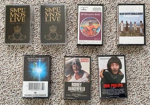 SEVEN CLASSIC CASSETTES - 10cc, Simple Minds, Bay City Rollers, Streisand, Emo + - Picture 1 of 2