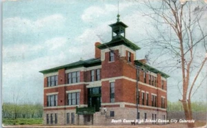 SOUTH CANON HIGH SCHOOL Canon City, Colorado CO c1908 - Postcard - Picture 1 of 2