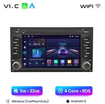 RADIO 2 DIN PARA SEAT LEON IBIZA 12/20 BLUETOOTH ANDROID NAVEGADOR GPS CARPLAY - Imagen 1 de 4