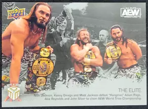 2022 UPPER DECK AEW MATCH DATED MOMENTS THE ELITE SILVER ALL OUT - Picture 1 of 2