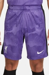 NIKE LIVERPOOL FC 2023/24 THIRD PURPLE BLACK SOCCER SHORTS MEN’S LARGE NEW NWT - Picture 1 of 8