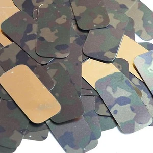 Rechteck Pailletten 1,5" Camouflage Braun Grün Camouflage Gold Metallic - Bild 1 von 2