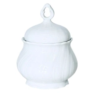 Seltmann Weiden REGINA White Swirl Sugar Bowl & Lid - Picture 1 of 8