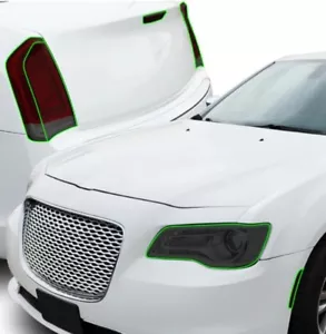 Bogar Tech Front + Rear Pre-Cut Tint Set For 15 - 23 Chrysler 300 C (Dark Smoke) - Picture 1 of 6