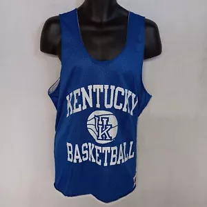 Champion Kentucky Wildcats Basketball Jersey XL Blue White Reversible Bortnick - Picture 1 of 6