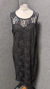 So Fabulous lace Slip Dress Black UK 18 LN053 GG 03 - Picture 1 of 5