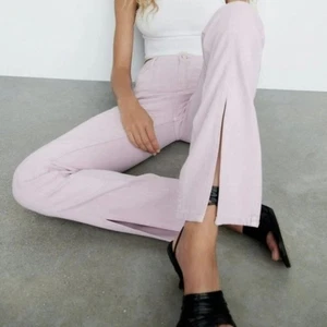 ZARA women’s size 6 lavender light purple front slit jeans business casual - Picture 1 of 13