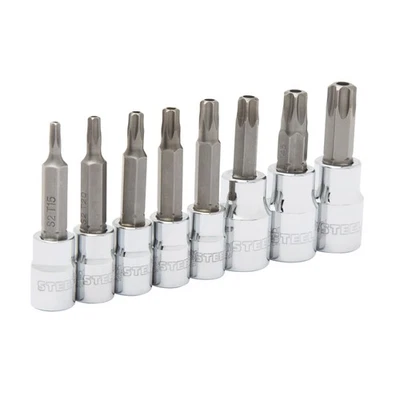 Steelman 8 Pc 1/4 in. 3/8 in. Drive Tamper Resistant Star Bit Socket Set 55506 - Image 1 of 3