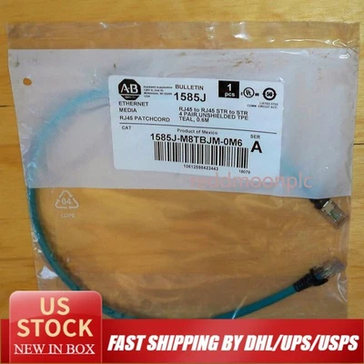 Allen-Bradley RJ45 to RJ45 EtherNet Patchcord 1585J-M8TBJM-0M6 NEW US Free Tax - Image 1 of 4