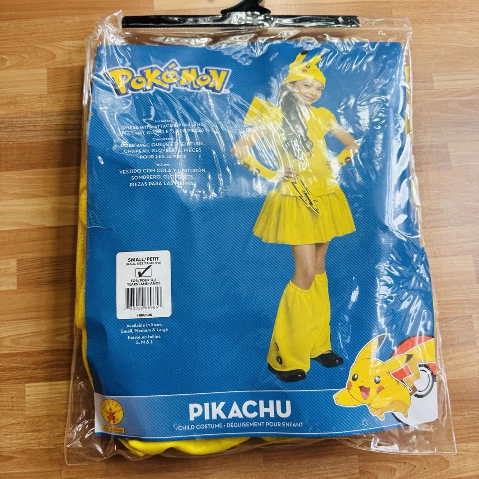 Disfraz Pokeman Pikachu talla 4/6 nuevo en paquete Foto 1 de 4
