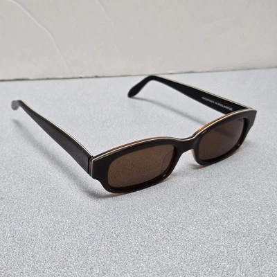 Benton & Ashley Kent K98R Sunglasses Vintage Y2K Glossy Brown Rectangular Frame - Image 1 of 4