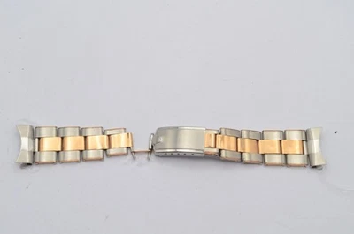 ROLEX Vintage Flex Rivet Band Steel/Rose Gold Vintage Rare 19Mm Incomplete - Image 1 of 3