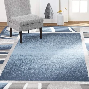 Home Dynamix Lyndhurst Rotana Modern Area Rug, Contemporary Blue/Gray/Ivory 7... - Picture 1 of 6