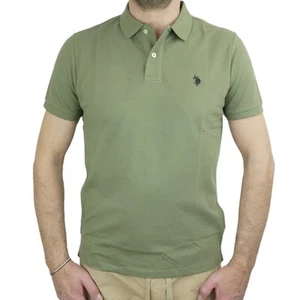 Polo Uomo U.S. Polo Assn. King 000147 Verde Militare PE25 - Imagen 1 de 3