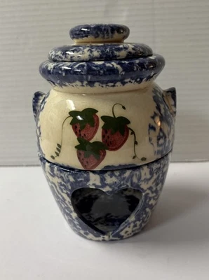 Katy's Country Charm por Karen Esponja Cerámica Candelabro Corazón Fresas Foto 1 de 4