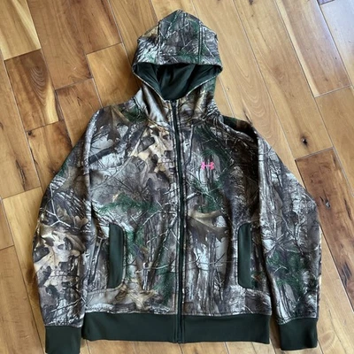 Sudadera con Capucha Under Armour Cold Gear Para Mujer Pequeña Camuflada Cremallera Completa RealTree Xtra Usada en Excelente Condición Foto 1 de 4