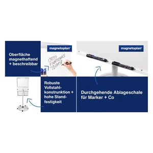 Mobiles Flipchart 'de luxe', magnethaftend magnetoplan 12270F13 (4013695021720) - Bild 1 von 4