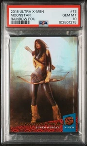 2018 Fleer Ultra X-Men Moonstar Dani Mirage 73 Rainbow Foil Variant PSA 10 - Picture 1 of 8