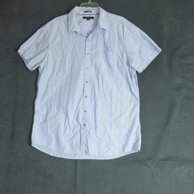 Marc Anthony Shirt Mens XL Blue Short Sleeve Button Beach Preppy Resort - Image 1 of 4