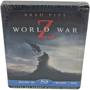 World War Z Blu-Ray 3D+2D+DVD Steelbook Geprägte Aufl Begrenzte Brad Pitt Frei - Bild 1 von 11