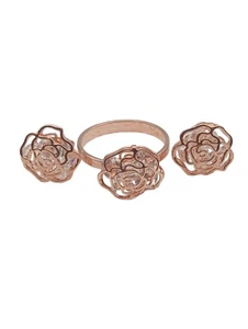 Set di gioielli Donna color oro rosa elegante - Foto 1 di 5