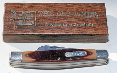 Navaja de Bolsillo Plegable Vintage Schrade EE. UU. Old Timer 340T 3 Hojas Nueva en Caja Foto 1 de 4